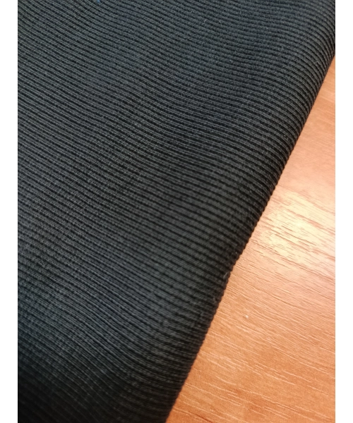 Ściągacz bawełniany prążek do wykończenia bluzy dresowej - czarny